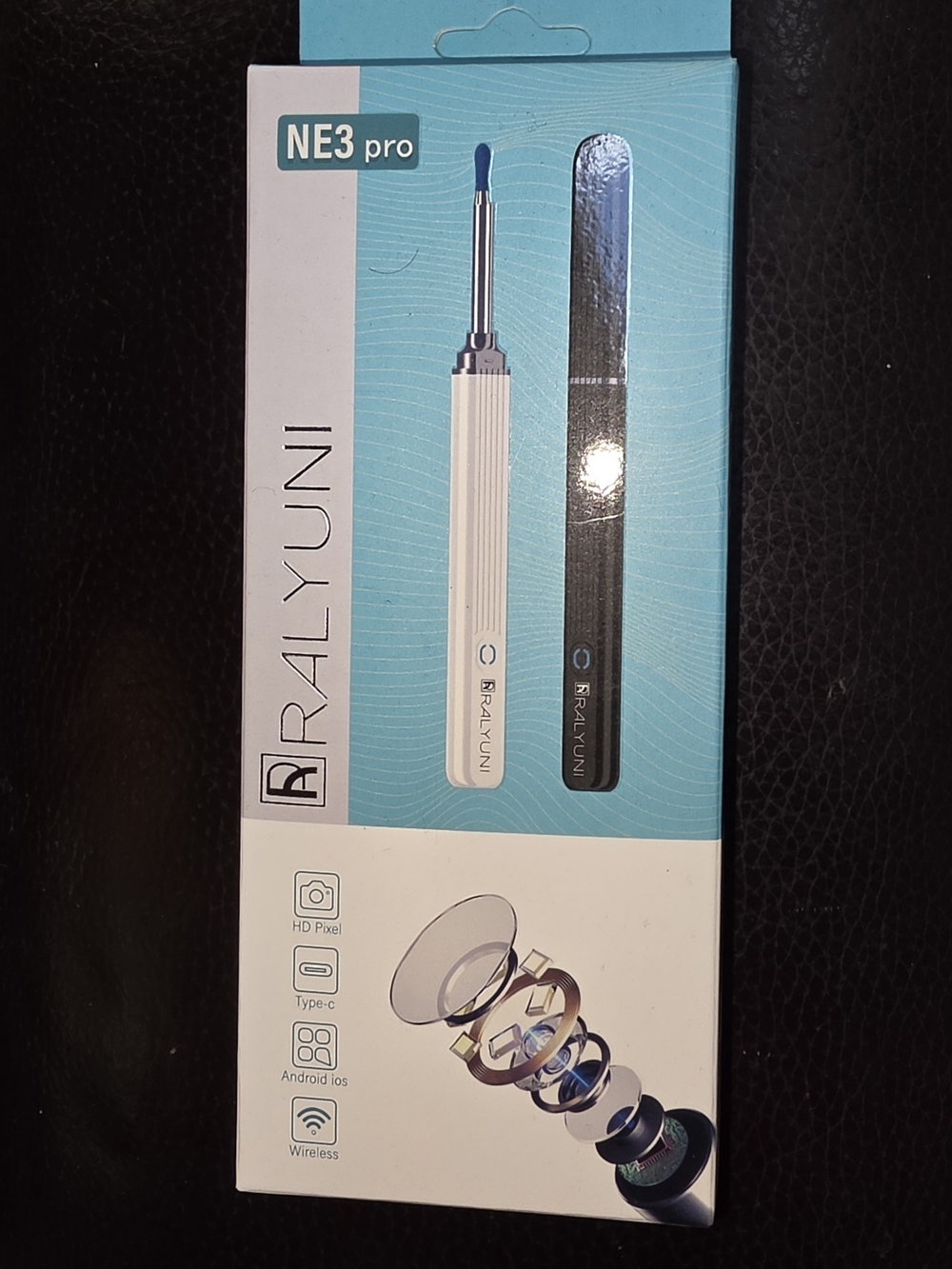 NWOT Rralyuni NE3 Pro Earwax Removal Tool - White/Black